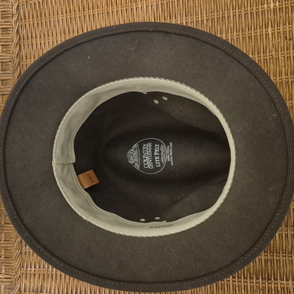 Country Gentleman Brown Lite Felt 100% Wool Fedora Hat Sz L Unisex - Picture 3 of 10